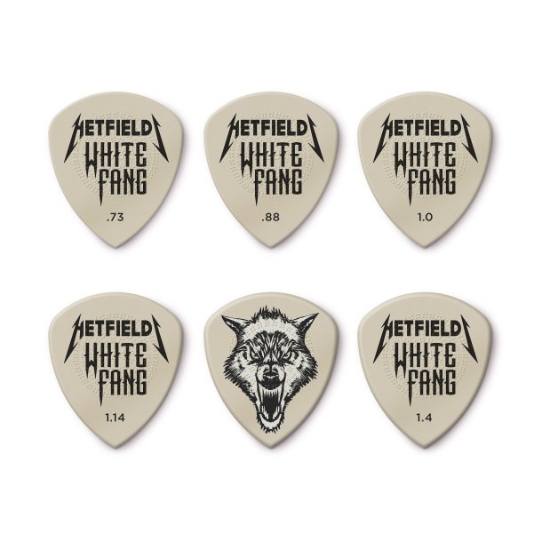 Dunlop PVPPH122 Hetfiels�s White Fang Custom Flow Pick Variety Pack - 6 stk.